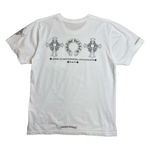 Chrome Hearts Hollywood Horseshoe Cross Pocket Tee White | Vintage Clothing Store Canada