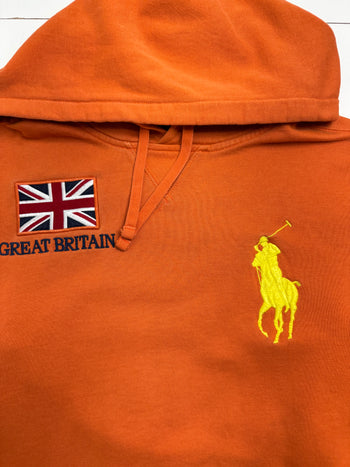 (M) Vintage 2000s Polo Ralph Lauren Hoodie Orange