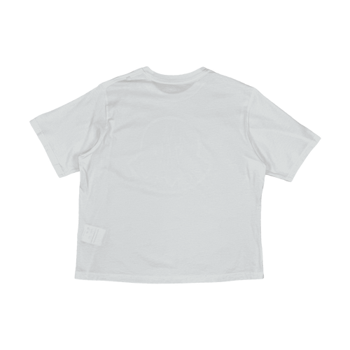 Moncler Pink Big Logo Tee White (USED) | Vintage Clothing Store Canada