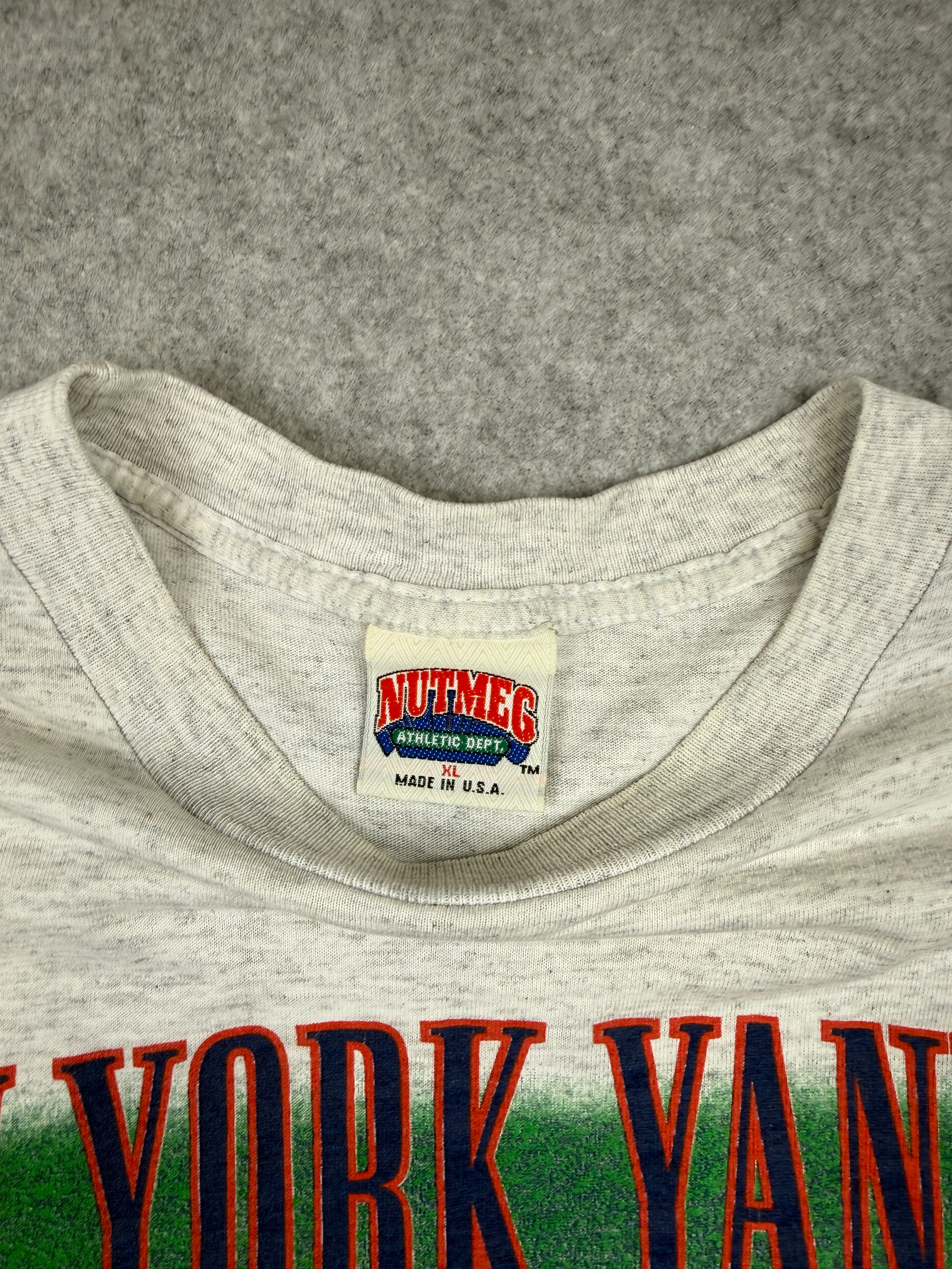 Vintage American League New York Yankees At Bat Tee Grey