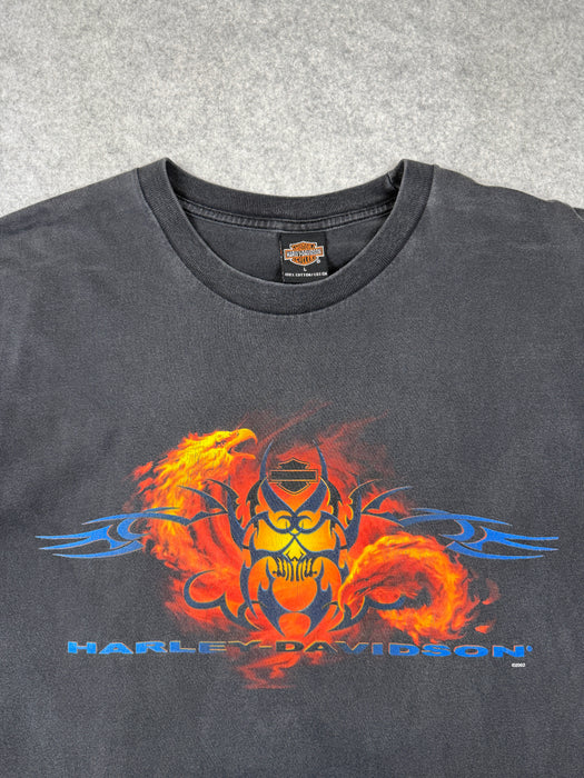 Vintage Harley Davidson Phoenix Abu Dhabi Tee Black | Vitnage Clothing Store Canada