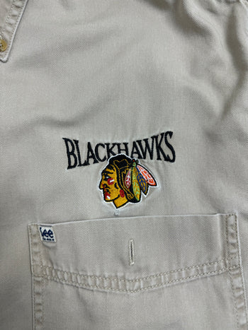 (L) Vintage Lee Chicago Blackhawks Button-Up