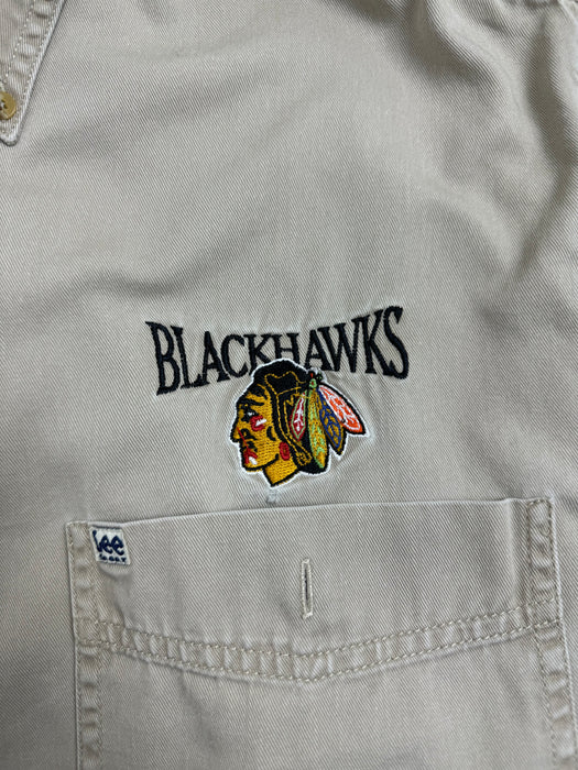 (L) Vintage Lee Chicago Blackhawks Button-Up | Vitnage Clothing Store Canada