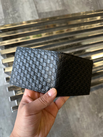 Gucci Monogram Bifold Wallet Black