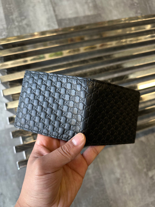 Gucci Monogram Bifold Wallet Black | Vintage Clothing Store Canada