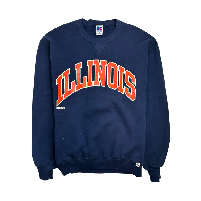 (S) Vintage 90s University Of Illinois Sweatshirt Navy