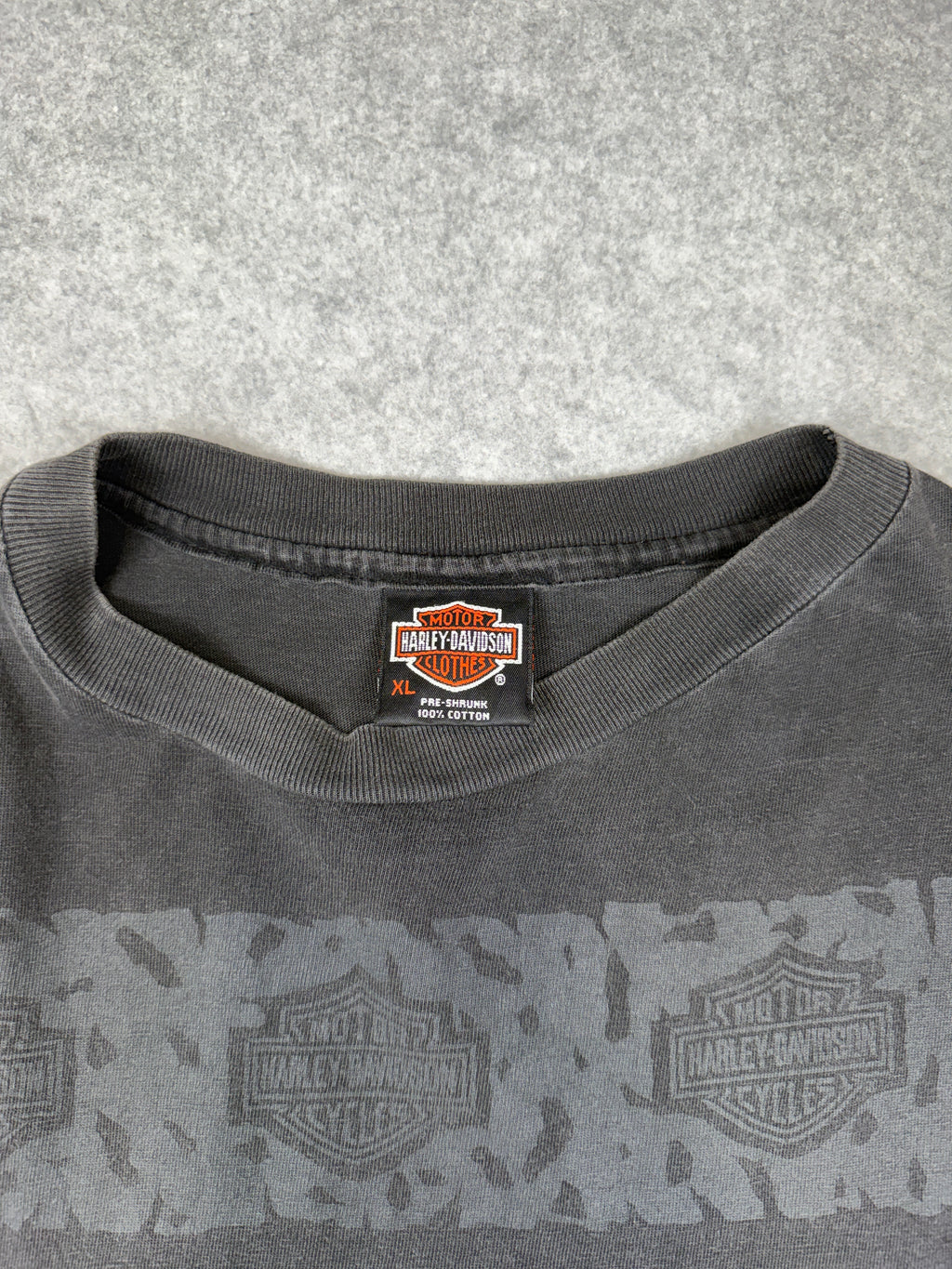 Vintage Harley Davidson 90th Anniversary Bikes Tee Black