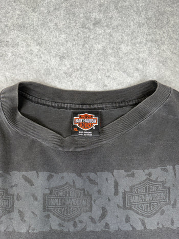 Vintage Harley Davidson 90th Anniversary Bikes Tee Black