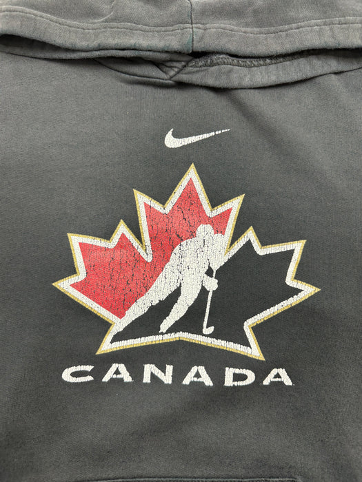 (L) Vintage 2000s Nike Team Canada Hoodie Black | Vitnage Clothing Store Canada