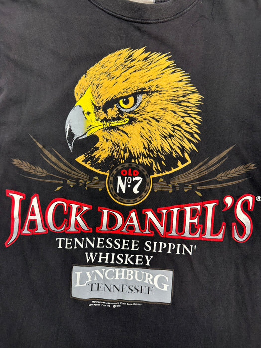 (M) Vintage 90s Jack Daniels Tee Black | Vitnage Clothing Store Canada