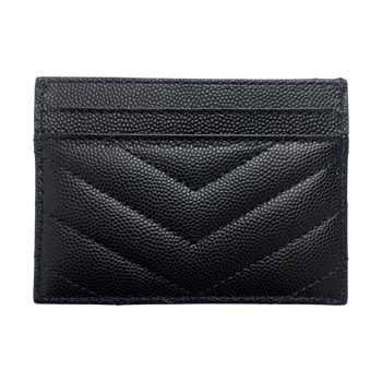 Yves Saint Laurent Gold Hardware Card Holder Black