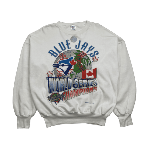 (M) Vintage '92 Toronto Blue Jays World Series Sweatshirt White | Vintage Clothing Store Canada