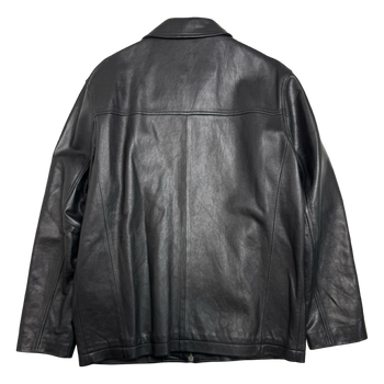 Vintage Balenciaga Paris BB Leather Jacket Black