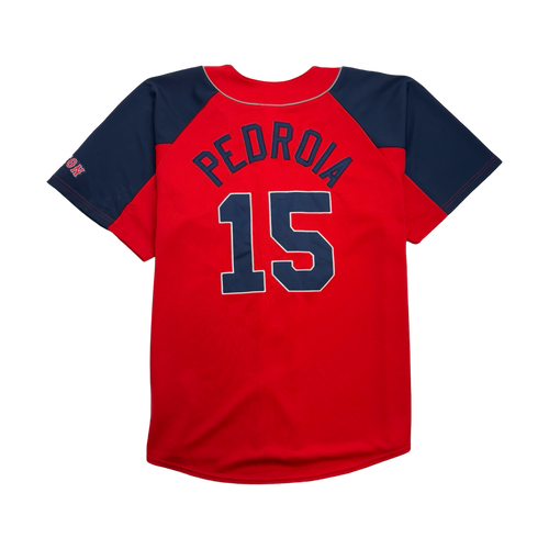 Boston Red Sox MLB Dustin Pedroia Baseball Jersey Red | Vintage Clothing Store Canada