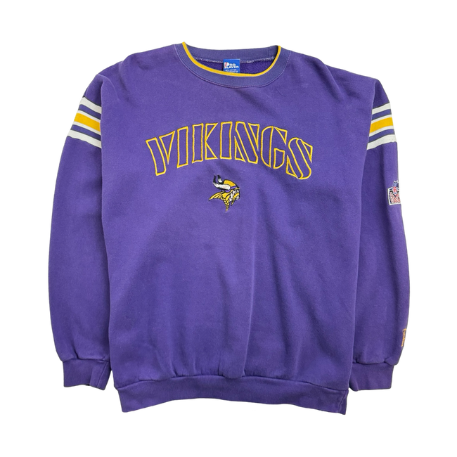 (XL) Vintage 90s Minnesota Vikings Sweatshirt Purple