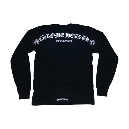 Chrome Hearts Shoulder Logo F*** You L/S Tee Black | Vintage Clothing Store Canada