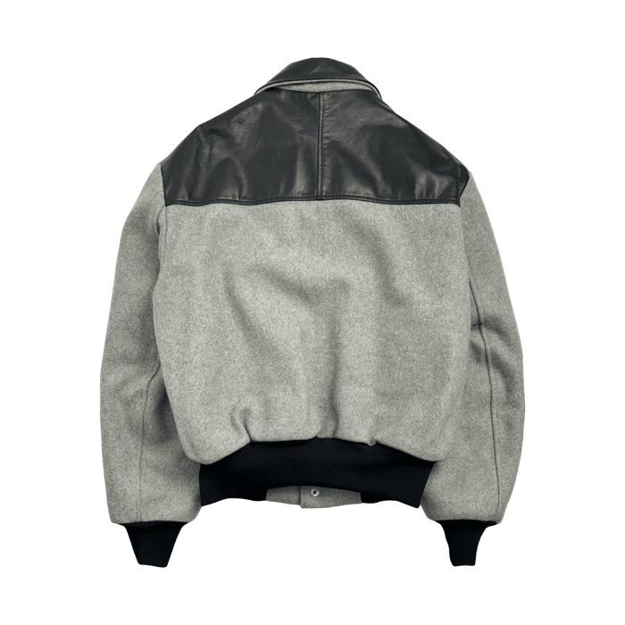 (S) Vintage Mid-West Varsity Jacket Grey | Vitnage Clothing Store Canada