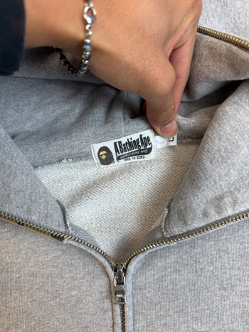 BAPE Camo Shark Hood Full Zip Hoodie Grey (USED)
