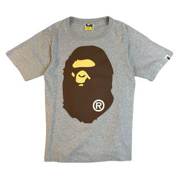 BAPE Big Ape Head Tee Grey (USED)