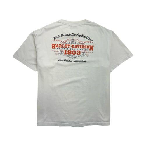 (XL) Vintage '15 Wild Praire Harley Davidson Tee White | Vintage Clothing Store Canada