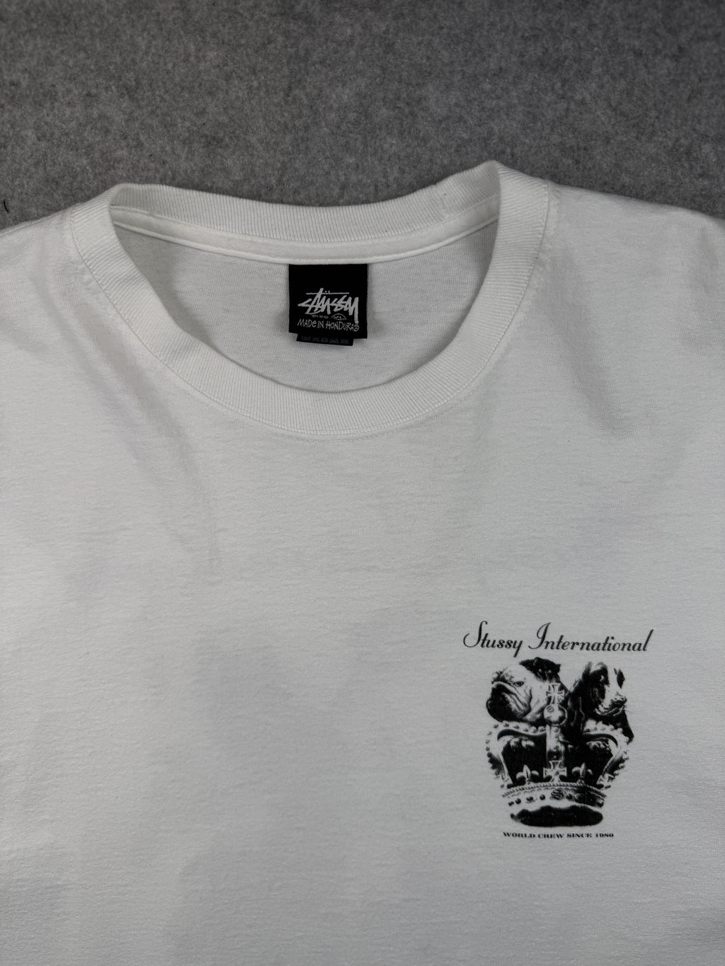 Stussy Dog Crown Tee White (USED)