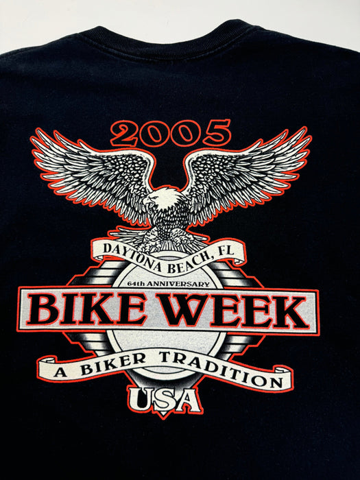 (XXL) Vintage '05 Daytona Bike Week Tee Black | Vitnage Clothing Store Canada