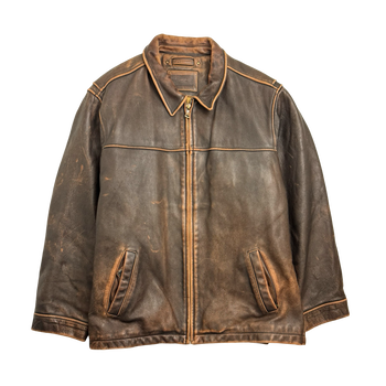 (XXL) Vintage Sonoma Leather Jacket Brown