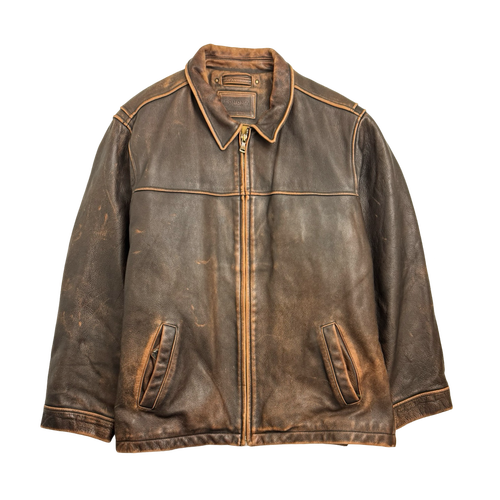 (XXL) Vintage Sonoma Leather Jacket Brown | Vintage Clothing Store Canada