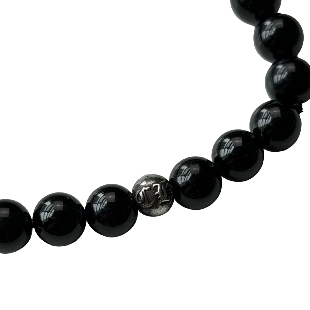 Chrome Hearts Plus Bead Bracelet Black 8mm