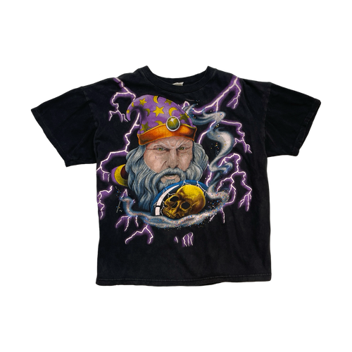 Vintage 90s American Thunder Wizard Tee Black | Vintage Clothing Store Canada