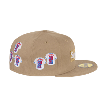 Supreme Jerseys Box Logo New Era Fitted Hat Khaki