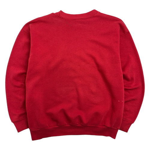 Vintage 90's Logo 7 Chicago Bulls Sweatshirt Red | Vintage Clothing Store Canada