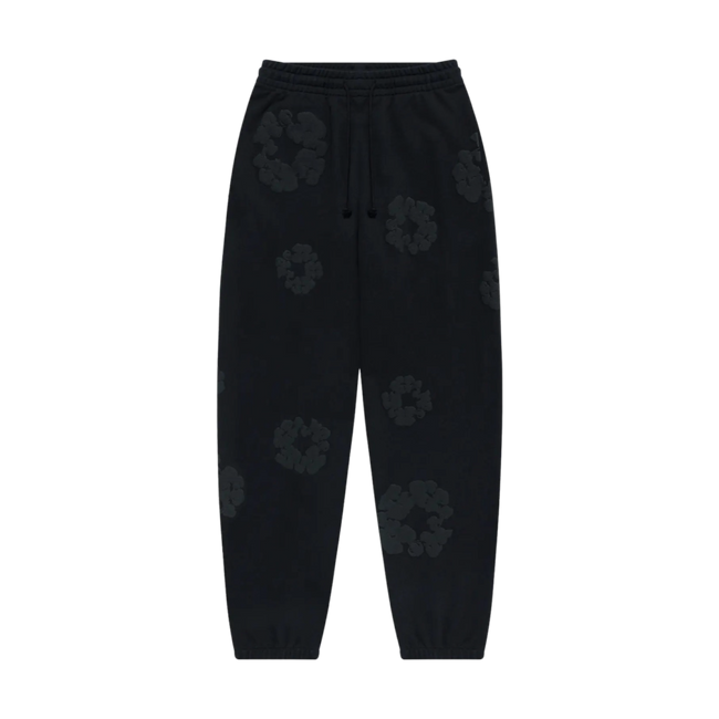 Denim Tears Cotton Wreath Sweatpants Black Monochrome