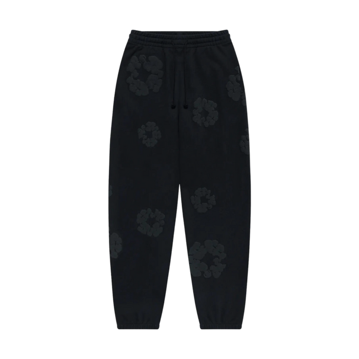 Denim Tears Cotton Wreath Sweatpants Black Monochrome | Vitnage Clothing Store Canada