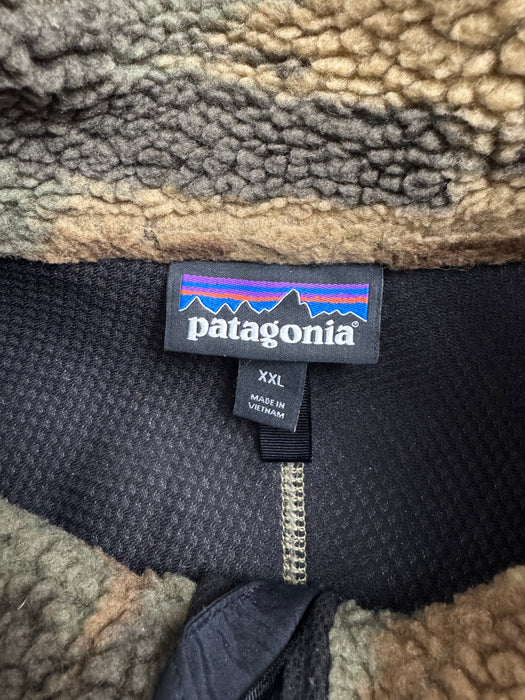 (XXL) Vintage Patagonia Retro X Fleece Zip-Up Jacket Camo | Vitnage Clothing Store Canada