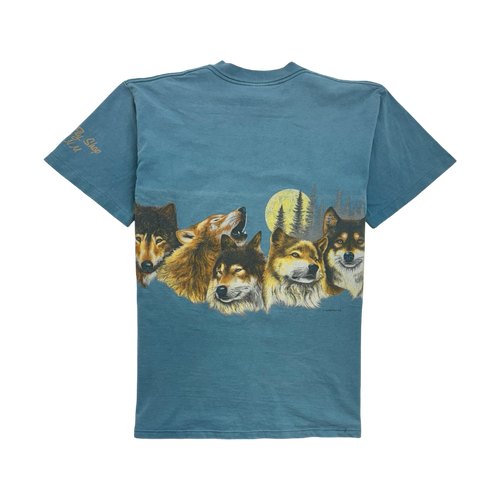 (S) Vintage Nature Wolf Tee Marine | Vintage Clothing Store Canada