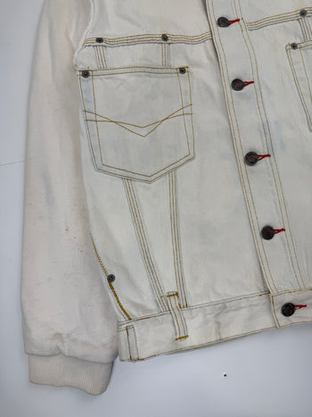 Vintage Looney Tunes Basketball Denim Jacket White