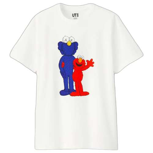 Kaws x Uniqlo x Sesame Street BFF Elmo Tee White | Vintage Clothing Store Canada