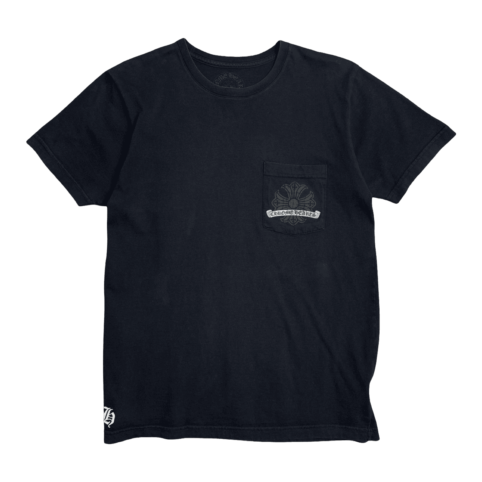 Chrome Hearts Cracked Horseshoe Cross Pocket Tee Black/Grey
