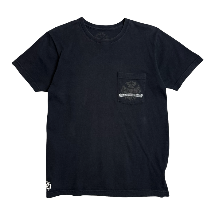 Chrome Hearts Cracked Horseshoe Cross Pocket Tee Black/Grey | Vitnage Clothing Store Canada