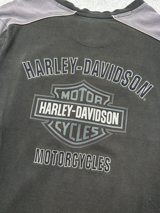 Vintage Harley Davidson Embroidered Spell Out Crewneck Black | Vitnage Clothing Store Canada