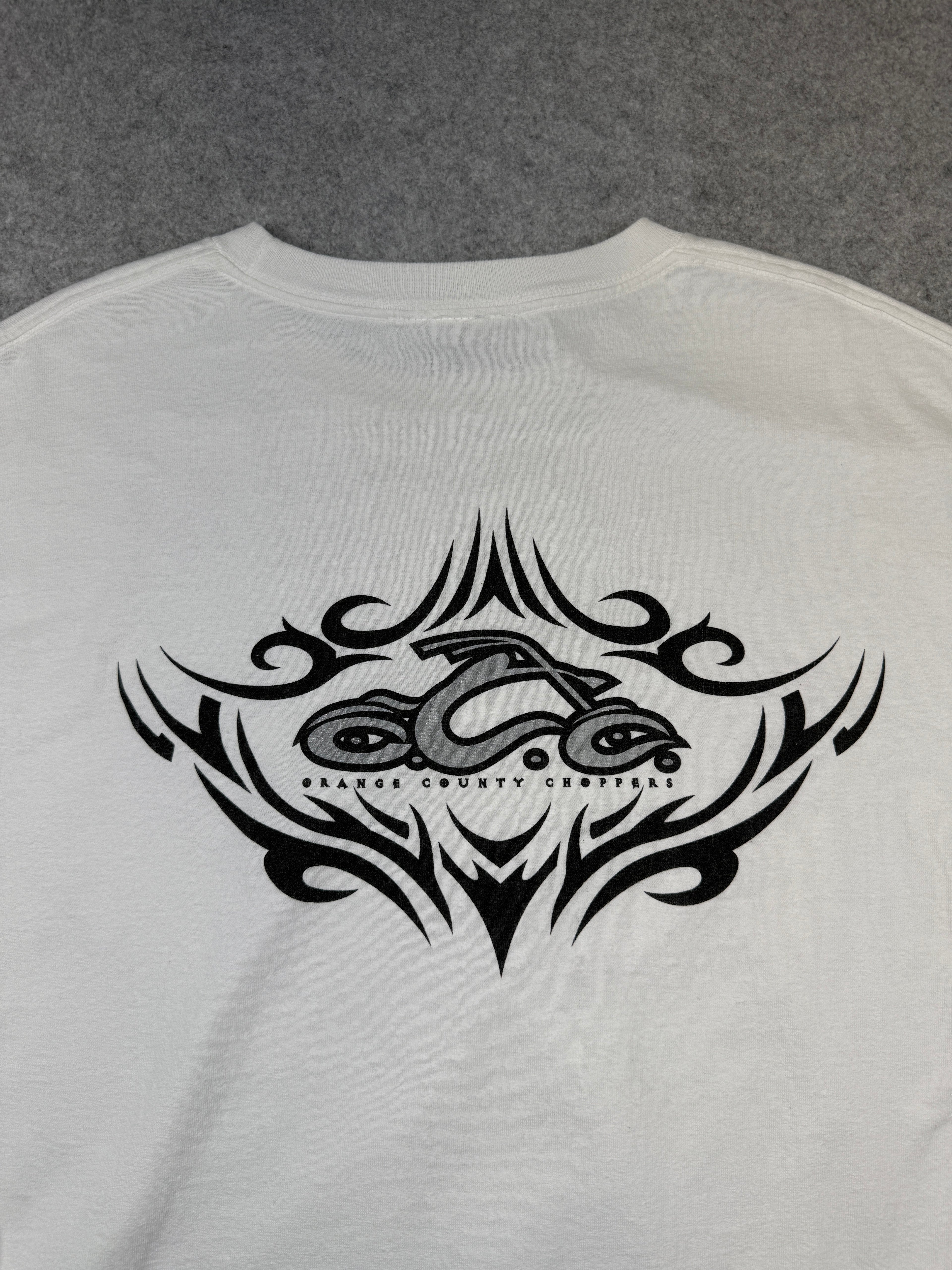 Vintage Orange County Choppers Tribal Sleeve L/S Tee White