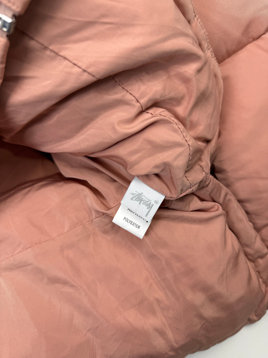 Women’s Stussy Tribe Puffer Jacket Pink (USED) | Vitnage Clothing Store Canada