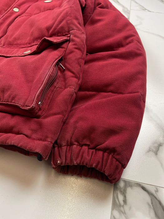 Billionaire Boys Club Canvas Puffer Jacket Red (USED) | Vitnage Clothing Store Canada