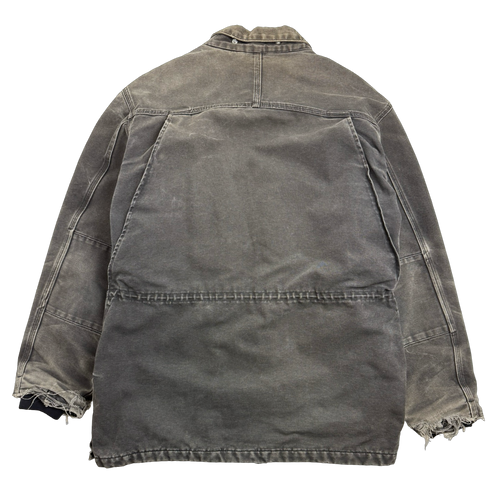 Vintage 2000s Carhartt Chore Work Coat Washed Black | Vintage Clothing Store Canada