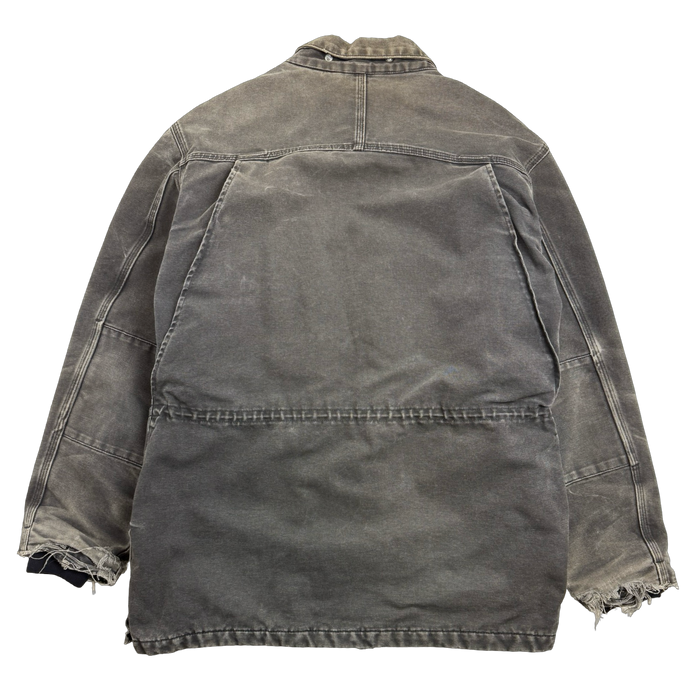 Vintage 2000s Carhartt Chore Work Coat Washed Black | Vitnage Clothing Store Canada