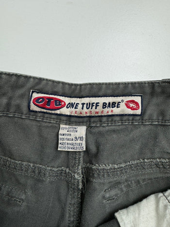 Vintage Y2k One Tuff Babe Cargo Pants Charcoal