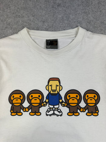 Vintage BAPE x Hidetoshi Nakata Tee White (USED)