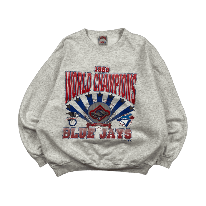 Vintage 1993 Toronto Blue Jays Champs Sweatshirt Grey | Vitnage Clothing Store Canada