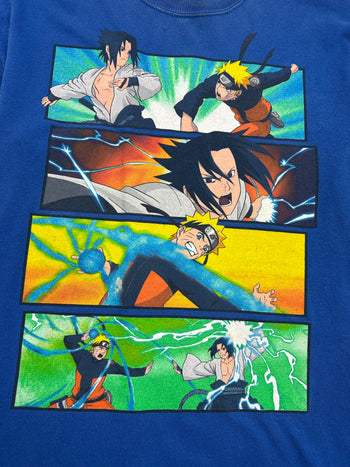Vintage 2000’s Naruto Shippuden Fight Scene Tee Blue